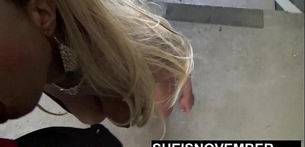  Step Sister Had To Sneak Outside and Suck On His Dick Then He Cum In my Mouth